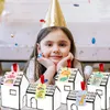 Embrulho de presente 20 conjuntos caixa de papel casas de doces de tratamento caixas de biscoito com tags string corda de aniversário favores saco
