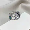 Pierścienie zespołu S925 Silver Small Daisy Turquoise Pierścień Spersonalizowana para pary pierścienia Elegancki styl ekskluzywny salepvyd