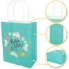 Gift Wrap 12-24 PCS Easter Treat School Tassen met handgrepen goodie tas eieren mandcontainers voor kinderfeestje gunst decor 8 soorten