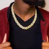 2023 Högkvalitativ Iced Out Bling Micro Pave 5A Infinity Cuban Necklace Hip Hop Large Heavy Men Boy Choker Jewelry 220715