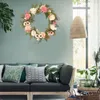 Decoratieve bloemen Glowers Garland Simulatie Flosers Bloemenkrans Home Decor Muurhangende Decoratie Natuurlijke Semi-handgemaakte Vintage voorkant