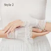 Knee Pads Female Ruffles Fake Sleeve Wrist Warmers Sweater Flare Sleeves Elbow Cuff Arm Cover Lace Cutout Gloves