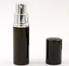 Botella de recarga Color negro 5 ml Mini atomizador de perfume recargable portátil Botellas de spray Botellas vacías Envases de cosméticos Botellas para viajes