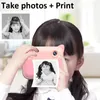 Digital Cameras Children Camera Instant Print For Kids 1080P HD With Po Paper Child Toy Birthday Gift