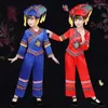 Stage Wear Red Chinese Minority Costumes For Women National Dance Suit Festival Year Clothing