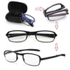 Güneş Gözlüğü Gücü 1.0x - 4.0x Portatif Hafif Kompakt Presbiyopik Gözlükler Fermuar kasası katlanması ile okuma