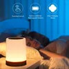 Night Lights Touching Control Bedside Table Lamp USB Rechargeable 3 Level Dimmable Warm White & RGB Light For Bedroom Office