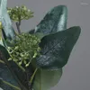 زهور زخرفية الربيع الأخضر النباتات الاصطناعية الفاكهة باقة ديكور المنزل الحرير الأوكالبتوس ورقة بلاناس الاصطناعية الزفاف الزفاف