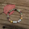 Brin 8mm perles de pierre naturelle Bracelet de prière Fluorite aigue-marine chanceux calmant JapaMala bijoux spirituels méditation