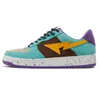 Top Fashion Womens Bapestas Baped Star Running Shoes Low Patent Leather Sneakers Camo UNC Orange Designer Platform