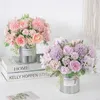 Decoratieve bloemen 1pc Levensechte kunstpioenbloem Zijde Faux Stem Boeket voor Bruiloft Pography Props Home Decor