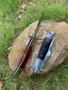 10 -calowy włoski noża do składania mafii 440C Blade drewniana rączka kempingowa noże EDC EDC