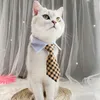 Dog Collars Cute Cat Bow Tie Fashion Pet Collar Adjustable Neck Party Wedding Dogs Striped Necktie Pets Grooming Accessories