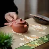 Teaware sätter brokadduk Taffa japansk ceremoni matta och liten bomullslinnehantor 220930