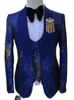 Customize Groom Tuxedos Big Shawl Collar Men Party Business Suits 3 Piece Prom Blazer Dress W1500