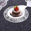 Table Mats 1PC Round Embroidered Lace Placemat Mat Home Decor Coffee Hollow Out Tea Cup Pads Tableware Kitchen Accessories