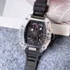Multifunktion Superclone Watches armbandsur Designer Luxury Mens Mechanics Watch Richa Milles Men's Silicone Band Transparent ihåligt