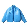 Giacca imbottita in cotone alla moda firmata Kanyes Klein Borsa in plastica blu Cappotto corto casual per stare al caldo