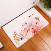 Carpets Flannel Comfortable Soft Door Mat Piano Keys Picture Floor Music Symbol Mats Kitchen Absorbent