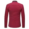 Camisas casuais masculinas Moda mandarim camisa de colar