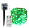 Strings Ruichen Remote Control Solar Powered Led String Lights 33FT 100 Leds Copper Wire Waterproof 8 Modes Fairy For Christmas