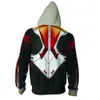 Street Zip Ceket Animasyonu Cosplay Men Hoodie Sonbahar Kış Kalın Baskılı Kazak Popüler Marvel Street Sweatshirt