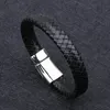 Stainless Steel fashion leather woven bracelet love bangle designer designers silver bracelets men luxury cjeweler charms chains nail clovers charm magnetic snap