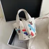 Evening Bags Summer 2022 Fashion Korean Crossbody Handbag Women Mini Cute Shoulder Bucket Bag PU Leather Womens Shopping