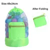 Sacs de rangement en plein air plage maille sac enfants sable loin pliable portable enfants jouets vêtements jouet divers organisateurs