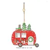 クリスマスの装飾中空の彫刻漫画のカーベルLEDライトペンダントクリスマスツリーホームウォールハンギングイヤーパーティー装飾