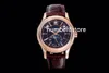 Jaarlijkse kalender 5205 Mens Watch GR Factory V2 Rose Gold White Dial Swiss Cal 324 Automatische chronograaf 28800VPH Saffier Crystal 5156234