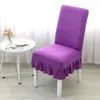 Campa de cadeira capa de casamento spandex saia curta lycra casa eline sala de jantar decoração impressão flor flor colorida colorida
