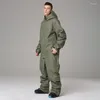 Ski-pakken uit een stuk dik dikke ski-pak jumpsuit snowboard jas mannen buiten wandelingen set winter sneeuw vrouwen kleding overalls waterdicht