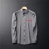 Camisas casuales para hombre Diseñador de calidad Camisetas de negocios Camisa de manga larga clásica Carta de color sólido Blusa de primavera y otoño tallas grandes S/M/L/XL/2XL/3XL/4XL/5XL