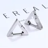 Hoop Earrings Triangle Studs Glossy Ear Buckles Hand Polished Jewelry Manufacturers Sell For Women And Men