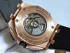 APF ZF NF BF N C JF Luxo Swiss Watch Cerâmica Es 26401 Automático Cal.3126 Cronógrafo Mens Relógios de Pulso Safira Rose Gold Case Borracha Y02S