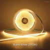 Strisce 5mm COB Led Strip Light Super sottile 12V 24V Nastro flessibile morbido Luci lineari Bianco caldo 3000K Natura 4000K Freddo 6500K