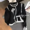Kadın Ceketler Bayanlar Zarif Haligan Ceket Lüks Sweater Siyah Jakard Vintage Fransızca Yüksek Kalite Lüks Marka Ceket 220930