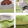 フーディーズガールズスウェットシャツ漫画動物とフリースセーター2022冬の服肥厚ファッションプルオーバーコートジャケット