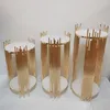 Party Decoration Style Wholesale Round Wedding Gold Mental Arch Plinth Stand