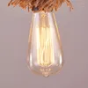 Lampes suspendues Corde industrielle vintage en fer forgé Cercle Chaîne Lumière 3/6 Têtes AC E27 110 / 220V Suspendu Pour Ampoules Edison