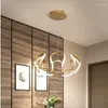 Chandeliers Gray Body Modern LED Chandelier Lighting For Dining Room Living Bedroom Fashion Lamp Home Fixtures