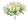 Decoratieve bloemen 1pc Levensechte kunstpioenbloem Zijde Faux Stem Boeket voor Bruiloft Pography Props Home Decor