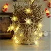 Julekorationer 20 LED Santa Claus Fairy String Lights Battery Wedding Party Birthday