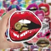 50pcs DIY Bagaj Dizüstü Bilgisayar Kaykay Motosiklet Bisiklet Stickers için Seksi Dudaklar Graffiti Çıkartmaları