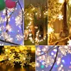 Strings Solar LED String Light Garlands 4M 20LED Powered Snow Flake Holiday Party Outdoor Garden Patio Christmas Fairy Lights