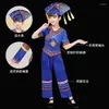 Stage Wear Red Chinese Minority Costumes For Women National Dance Suit Festival Year Clothing