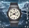 Full Functional Mens Watch Stopwatch 42mm Quartz Imported Movement Clock Rubber Belt Business Waterproof Glass Mirror Superior Quality Calendar Wristwatch Gift