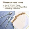 Table Napkin 50Pcs Disposable Napkins DustFree Elegant OldFashioned Towel Aluminum Foil Golden Bathroom Birthday Wedding Party Decoration 220930