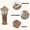 European-Style Grid Garden Lamp Outdoor Waterproof Aluminum Housing Park Landscape Column Square Courtyard Lawn